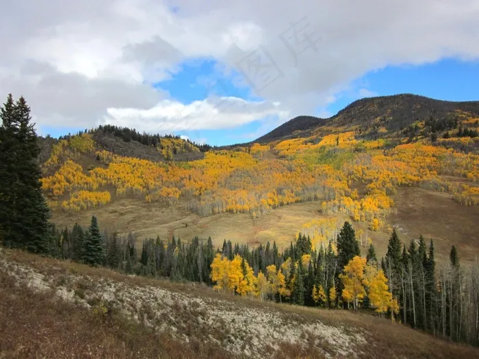 科罗拉多州，山，景观，Vista，天空，云