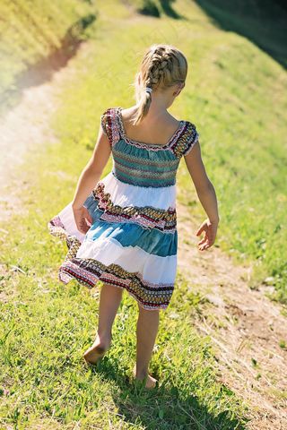 人，人类，儿童，女孩，性质，出，在运动中，运行