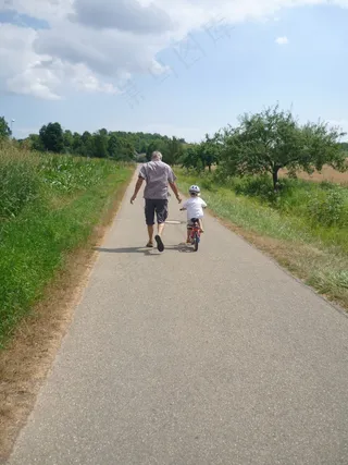 骑自行车，学习，儿童，家庭，父亲，知道，生活