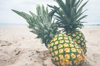 菠萝，水果，海滩，沙，热带，岛