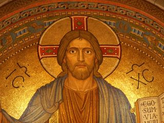 基督，耶稣，宗教，马赛克，金，玛丽亚·拉奇