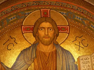 基督，耶稣，宗教，马赛克，金，玛丽亚·拉奇