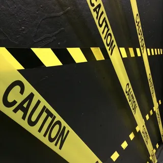 小心，胶带，黄色，警告，危险，安全，黑色