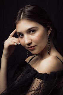 女孩，女子，连衣裙，网状，手，意见，女性