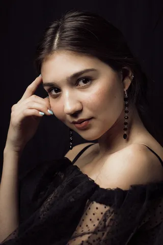 女孩，女子，连衣裙，网状，手，意见，女性