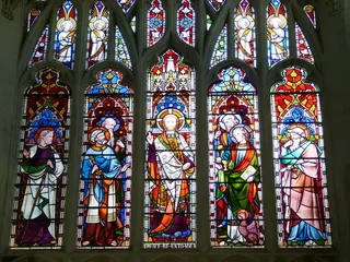 彩绘玻璃，含铅玻璃，英格兰，教堂，大教堂
