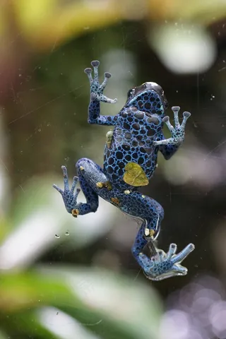 毒蛙，青蛙，蓝色，有毒