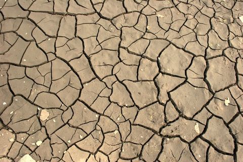 地面，破裂，干燥，沙漠，自然