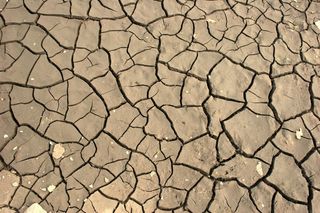 地面，破裂，干燥，沙漠，自然