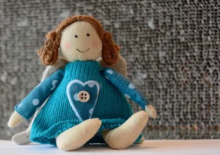 娃娃，布娃娃，图，天使，玩具，手工劳动，羊毛