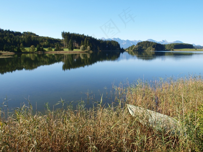 福格根湖，水，银行，湖，假期，引导