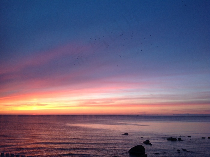 海，天空，冬天