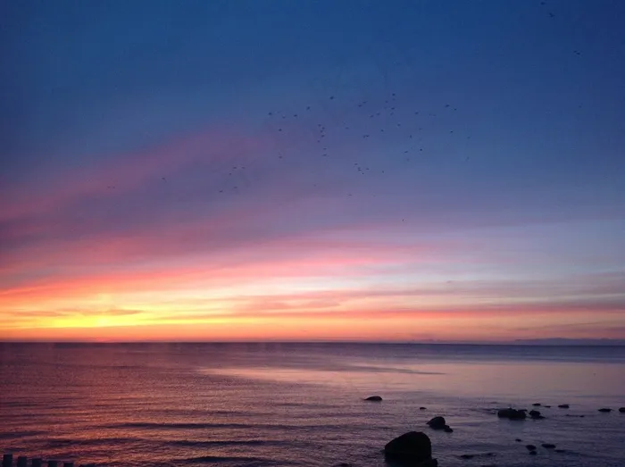 海，天空，冬天