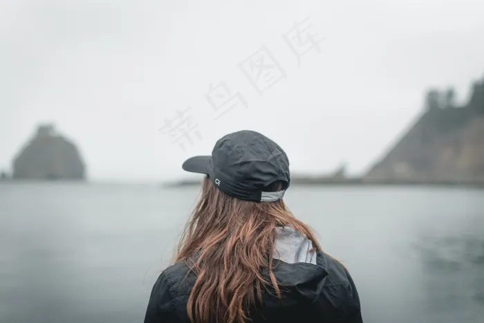 女孩，帽子，黑发，长长的头发，人，海岸，岛