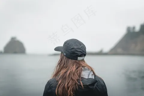 女孩,帽子,黑发,长长的头发,人,海岸,岛 女孩,帽子,黑发,长长的头发,人,海岸,岛