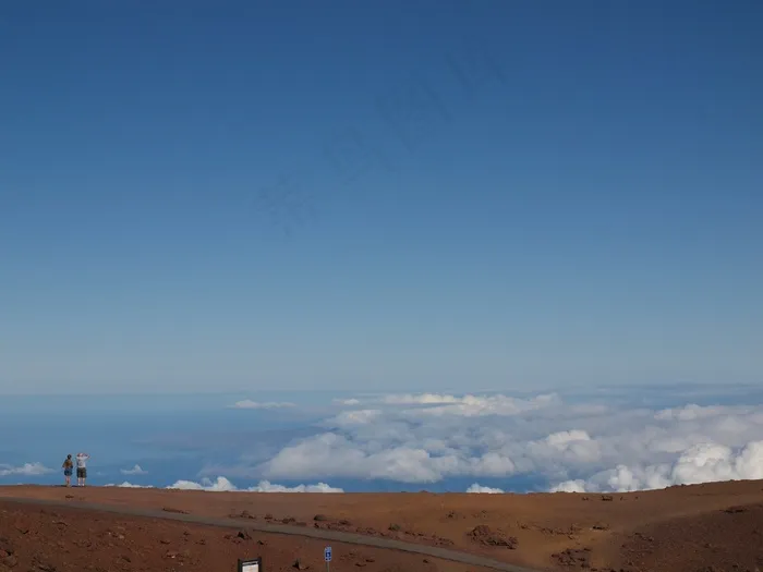 夏威夷，毛伊岛，火山，天空，云，景观