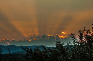 天空，日落，Priroda