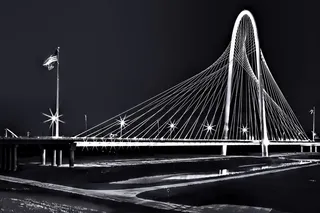 桥，达拉斯，圣地亚哥卡拉特拉瓦黑色和白色