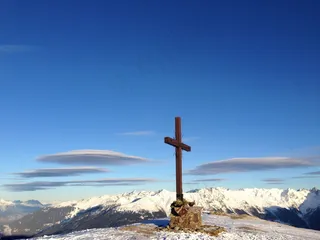 蒂罗尔州，冷杉，山，冬季，跨，休息，恢复