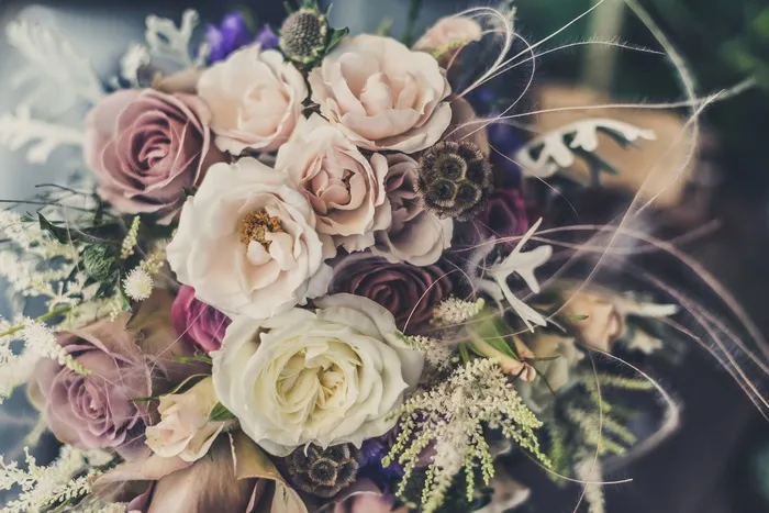 玫瑰,花束,手捧花,单面花束,油画,房间里的玫瑰花束