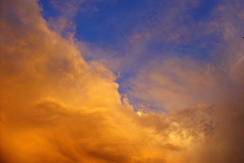 天空，向前，云，日落，傍晚的天空，天气心情