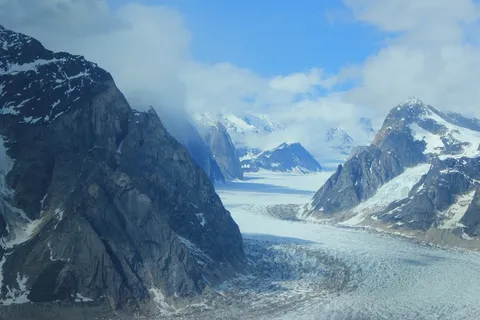 迪纳利,阿拉斯加,山,冬季,雪域,河 迪纳利,阿拉斯加,山,冬季,雪域,河