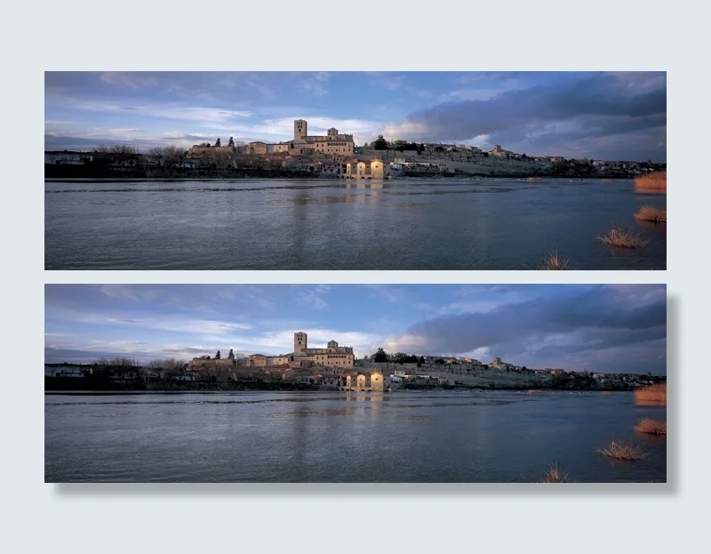 萨莫拉，全景，意见，江，水，镇，历史