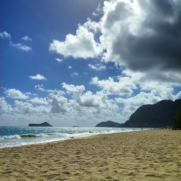 海滩，海洋，自然，旅行，假期，天空，放松
