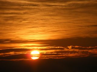 日落，天空，太阳，云，暮光之城，红色