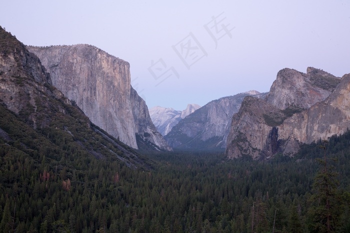 优胜美地国家公园，山谷，岩石，山