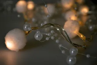 背景图像，光，球，珠，链