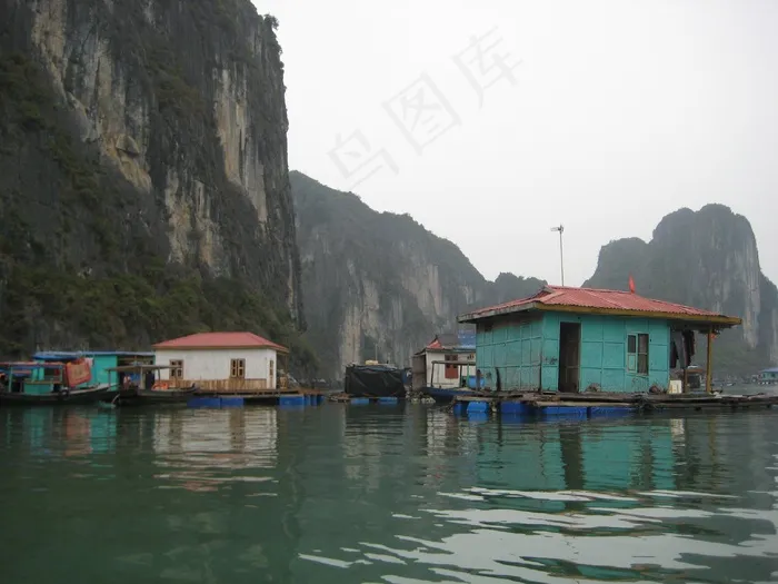 下龙湾，下龙湾，海湾，越南，渔村