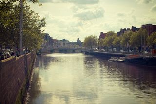 湖泊,江河,建筑,自然公园,树,市桥运河河