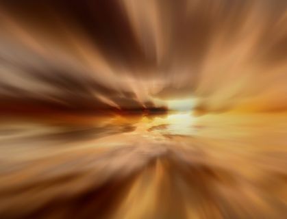 金，日落，超现实，议案，太阳，水，反射