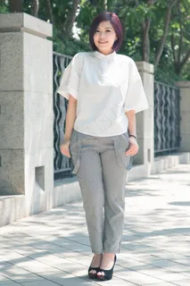 女孩，女人，时尚，白，灰色，美女