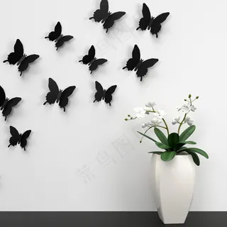 蝴蝶，墙，装饰，颜色，纸装饰