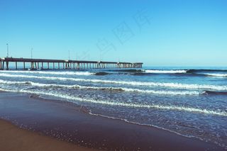 海洋,湖泊,江河,天空,飞机,码头登陆阶段海浪