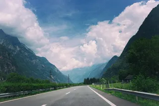 公路,高速路,山峦,天空,峡谷,路山自然天空