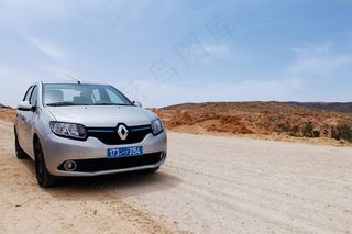 雷诺，汽车，符号，撒哈拉沙漠，路径，道路，景观