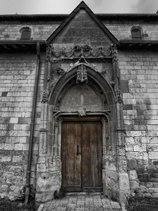 索尔切斯香槟，法国，建筑，门，门口