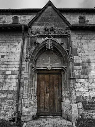 索尔切斯香槟，法国，建筑，门，门口