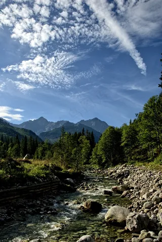 塔特拉，斯洛伐克，景观，顶视图，山，视图