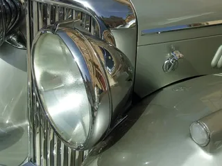 老爷车，旧计时器，铬烤架，老爷车，车