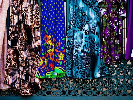 多彩，染色，质地，布