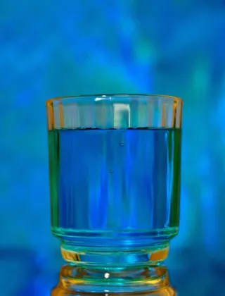 蓝色，玻璃，反射，静物，充满活力，颜色