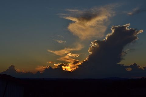 大自然，Sol，云，云，黄昏，日落