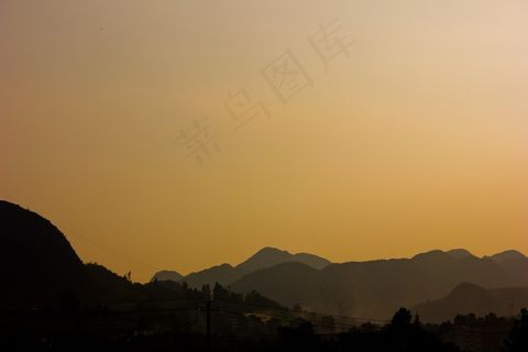 山，天空，风景，视觉，日落，自然