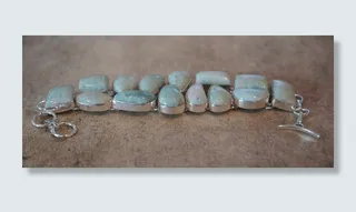 亚马逊石，石头，手链，宝石，宝石，自然的