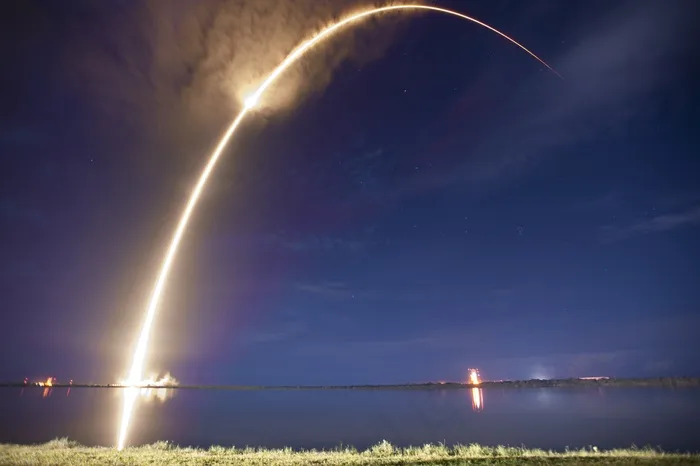 火箭发射，夜间，弹道，Spacex，升空