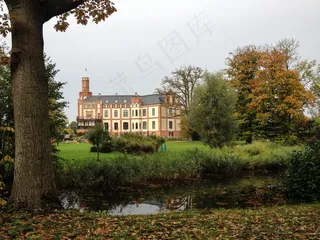 城堡，加梅尔，梅克伦堡前波美拉尼亚，公园